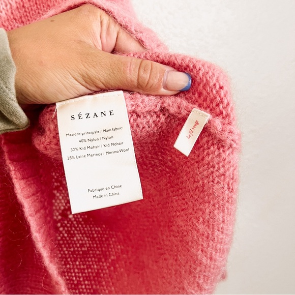 Sezane Pink Chevron Sweater - Picture 4 of 5